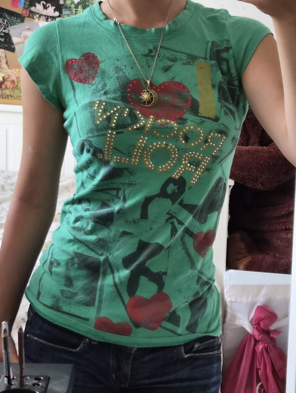 Green "I โค๏ธ ROCK'N'ROLL" Tee